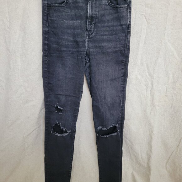 American Eagle Next Level Ripped Super High-Waisted Jegging - Size 8 - Picture 3 of 7